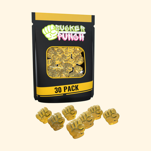 Sucker Punch 30 Pack Pineapple, 150 mg caffeine suckers