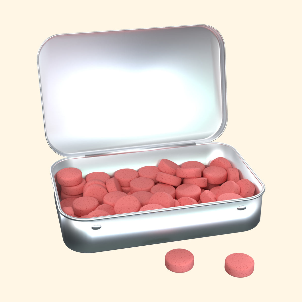 Sucker Punch Caffeinated Mints, Watermelon — open tin