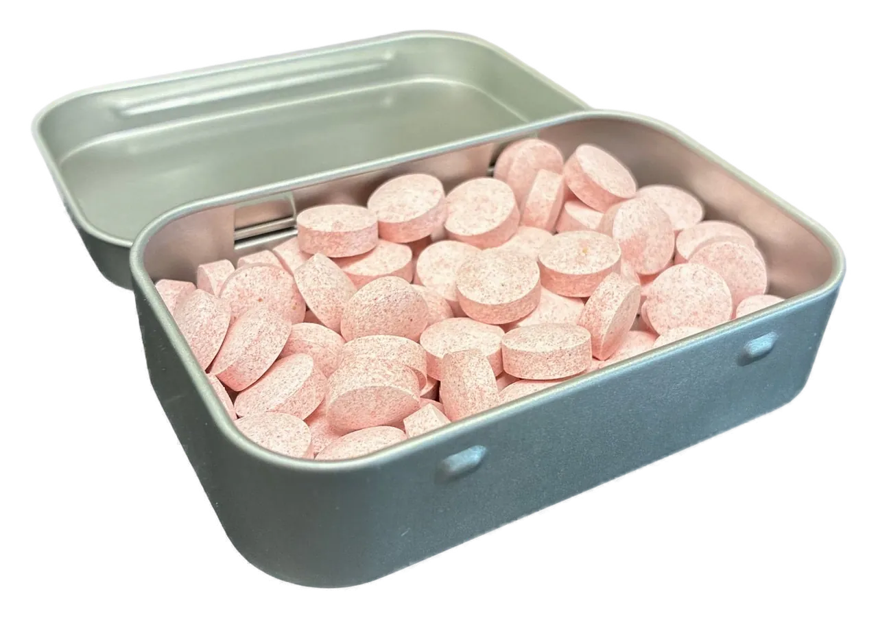 A tin of Sucker Punch Caffeinated Mints